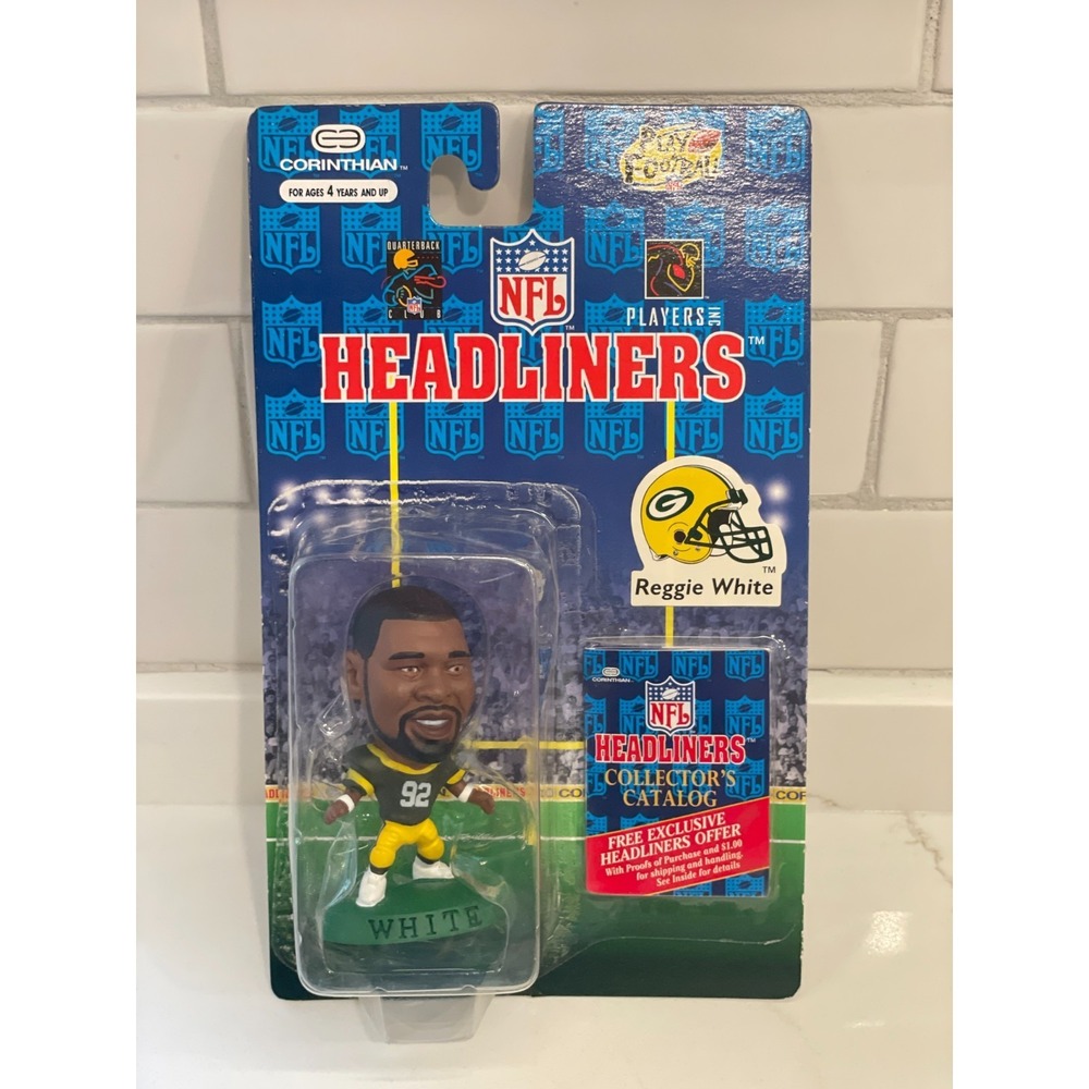 Reggie White #92 Green Bay Packers QB 1996 NFL Football Headliners 3" Figure
